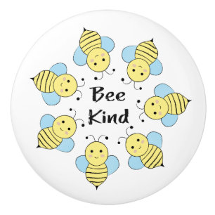 Bee Kind Bees Ceramic Knob