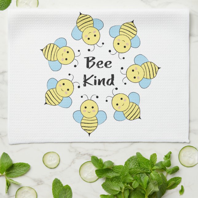 Bee Kind Bees Kitchen Towel (Folded)