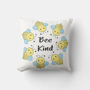Bee Kind Bees Throw Pillow