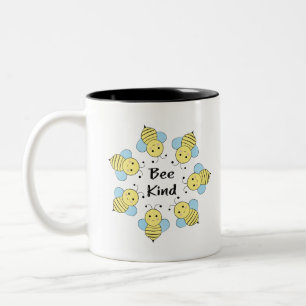 Bee Kind Bees Two-Tone Coffee Mug