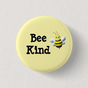 Bee Kind Bumblebee 1 Inch Round Button