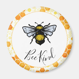 Bee Kind Bumblebee Honeycomb Magnet