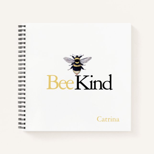 Bee Kind Bumblebee Yellow Black Journal Carnet (Devant)
