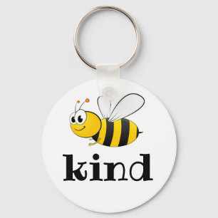 Bee kind Button Keychain