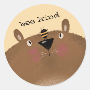 Bee Kind Classic Round Sticker