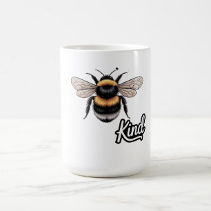 Bee Kind Cute Bumblebee Illustration - Inspiration Coffee Mug