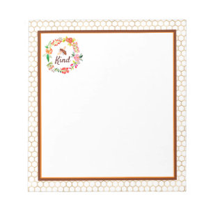 Bee kind floral   notepad