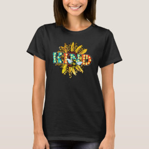 Bee Kind Funny Women Cute Flower Be Kind Blessed T-Shirt