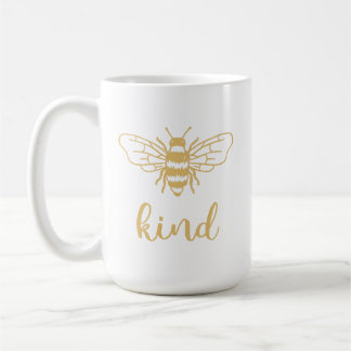 Bee Kind Gold Coffee Mug