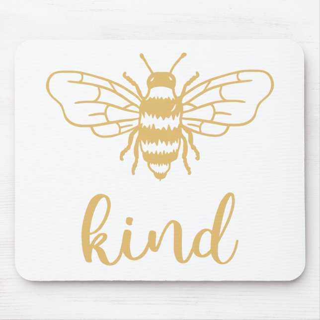 Bee Kind Gold Mouse Pad (Front)