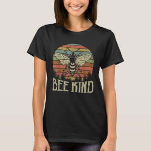 Bee Kind Graphic Retro Vintage Sunset Men Women Ki T-Shirt
