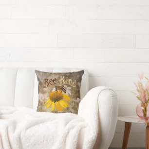 Bee Kind - Harmonious Nature Throw Pillow