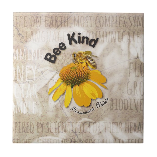 Bee Kind - Harmonious Nature  Tile (Front)