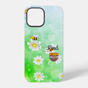 Bee Kind Honey Floral Cute Bee Positive Quote iPhone 12 Pro Case