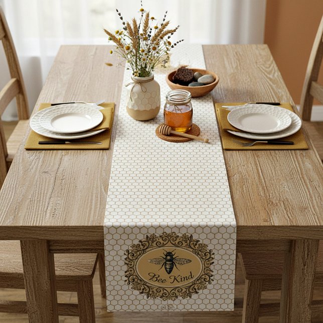 Bee kind honeycomb short table runner (Creator Uploaded)