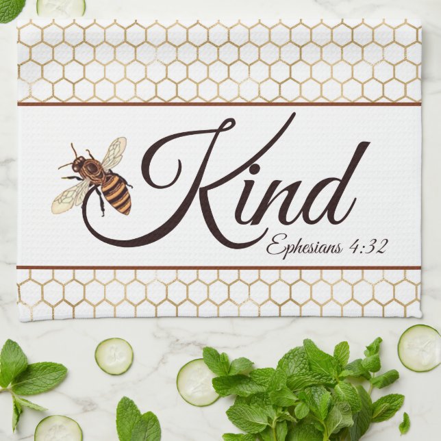 Bee kind   kitchen towel (Folded)