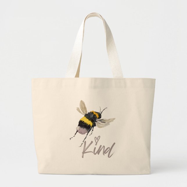 Bee Kind Large Tote Bag (Front)