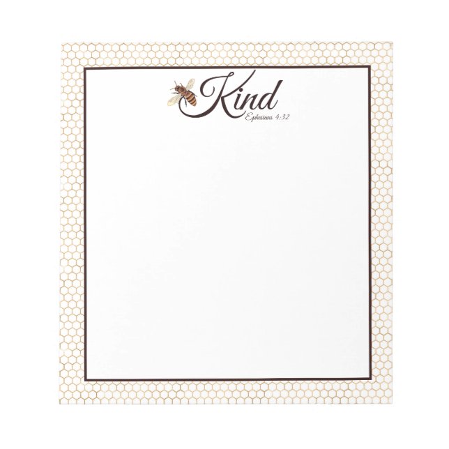 Bee kind   notepad (Front)