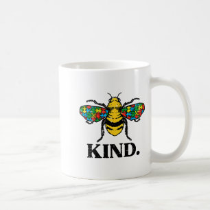 Bee Kind Puzzle Cute Autism Awareness Acceptance A Coffee Mug