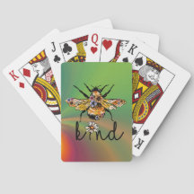 Bee Kind Rainbow Playing Cards