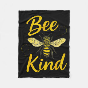 Bee Kind Sitive Quote Cute Funny Design For Kids Fleece Blanket