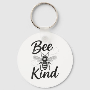 Bee Kind Sitive Quote Cute Funny Design For Kids Keychain