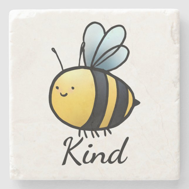 "Bee" Kind Stone Coaster (Front)