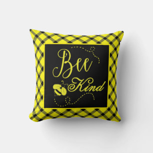 Bee kind throw pillow