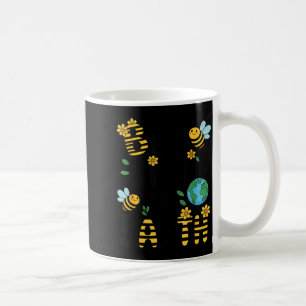 Bee kind to earth - cute bees flowers planet kids  coffee mug