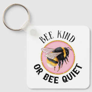 Bee kind to your mind bees funny animal insect keychain