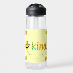 Bee Kind Whimsical Floral Bee Lover Water Bottle