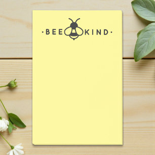 Bee Kind Yellow and Black Bumblebee Post-it Notes