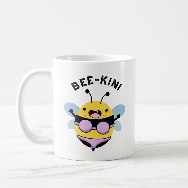 Bee-kini Funny Bee Puns  Coffee Mug (Left)