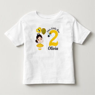 Bee Little Cute Girl Birthday Toddler T-Shirt