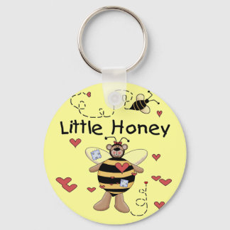 Bee Little Honey t-shirts and Gifts Keychain