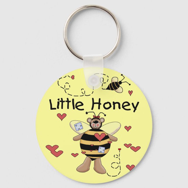 Bee Little Honey t-shirts and Gifts Keychain (Front)