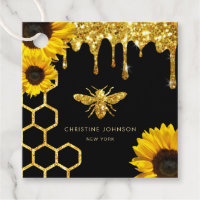 bee logo and sunflowers