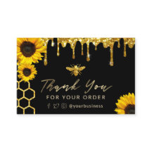 bee logo thank you card