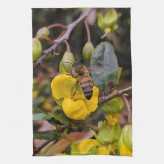 Bee LOVE Buttercup Yellow Flowers Kitchen Towel