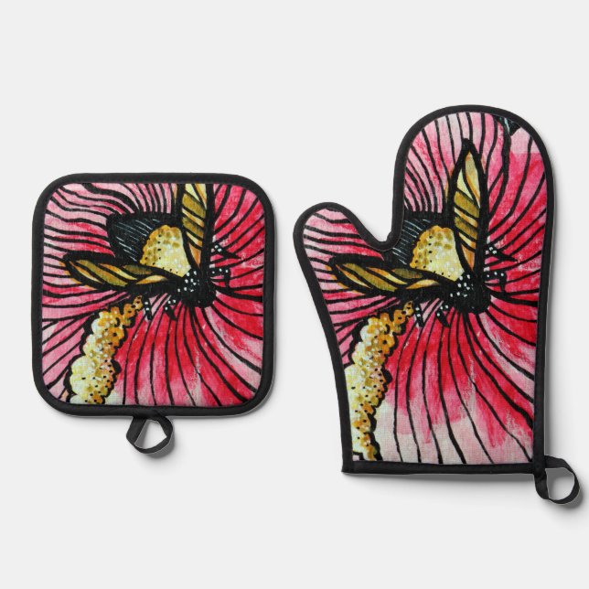 Bee Love                                           Oven Mitt & Pot Holder Set (Front)