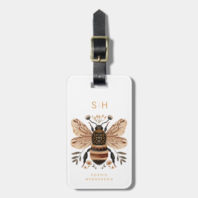 Bee Luggage Tag (Front Vertical)
