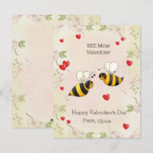 BEE Ma Saint-Valentin !  Carte de vacances de clas