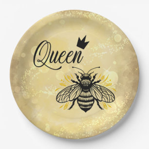 Bee Majestic; Rule Your Day Queen Bee Paper Plates