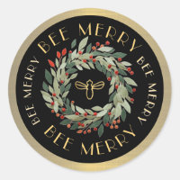 BEE Merry Apiary Beekeeper Christmas Wreath & Bee