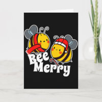 Bee Merry _ Cute Honey Bees Santa Claus _ Christma