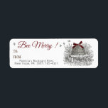 Bee Merry Honey Gift Label Red Bow Skep Christmas<br><div class="desc">Put one of these holiday labels on your apiary products such as honeycomb, body balm, soap, etc. and wrap with a classy red satin bow to make it appealing for your customers to buy as gift items. This little gift label also looks great on the outside of wrapped packages or...</div>