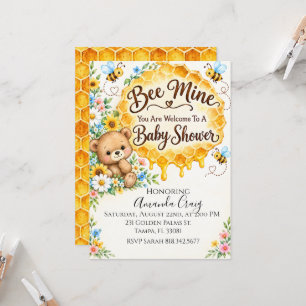 Bee Mine Baby Shower Inventation Invitation