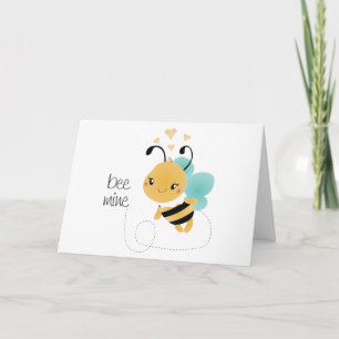Bee Mine Bumblebee Yellow Black Card