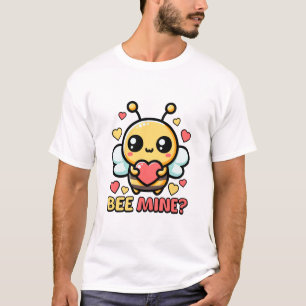 Bee Mine! Cute Bumble Be Pun Cartoon T-Shirt