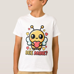 Bee Mine! Cute Bumble Be Pun Cartoon T-Shirt